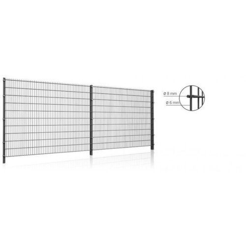  2D panelna ograda 8x6x8mm, Pocinkovana i plastificiran, 1,43x2,5 m, Zelena Cene