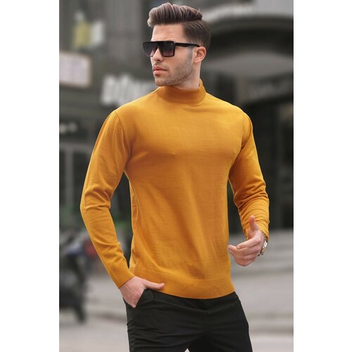 Madmext Sweater - Yellow - Slim fit Slike