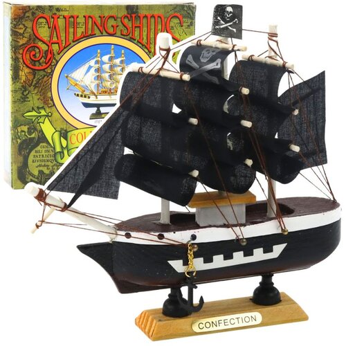  Kolekcionarski model dekorativnog gusarskog jedrenjaka crne boje 16x15cm Cijene