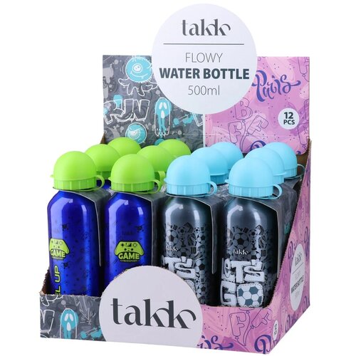 Takk Flowy, fla&amp;scaron;ica za vodu, aluminijumska, 500ml, dečak, miks Slike