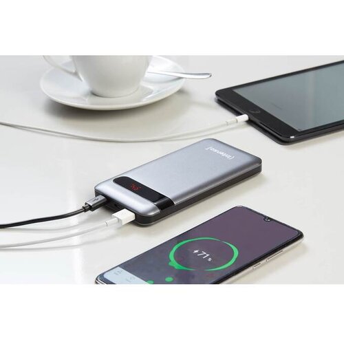 Intenso Prenosna baterija F10000 siva, 10000 mAh, USB A QC, USB C PD 7332034 Slike