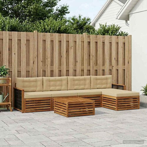  Set vanjskih sofa 6 kom. Prirodna i bež Cijene