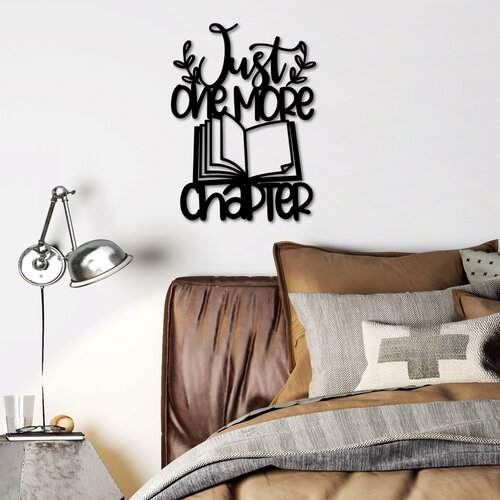 Opviq zidna dekoracija Just One More Chapter, 40x55 cm, 1.5 mm, Crna Slike