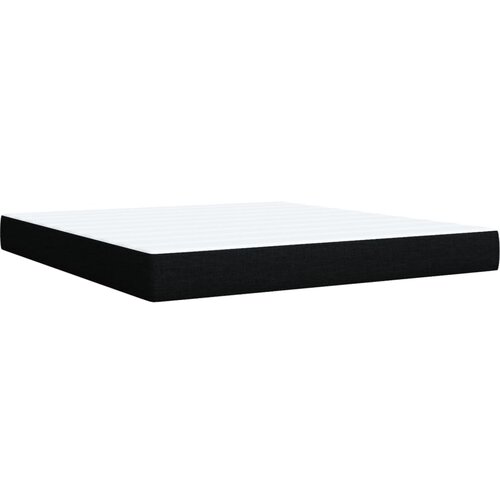  Krevet s oprugama i madracem crni 180x200 cm od tkanine Slike