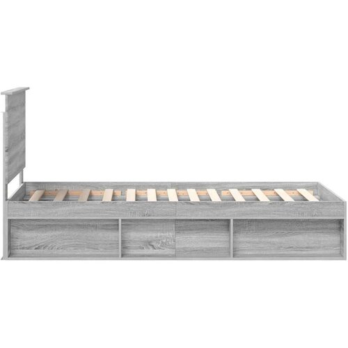  Okvir za krevet s uzglavljem Siva Sonoma 100 x 200 cm Slike