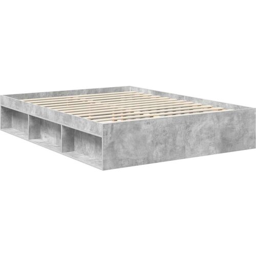  Okvir za krevet s uzglavljem Betonska siva 150 x 200 cm Slike
