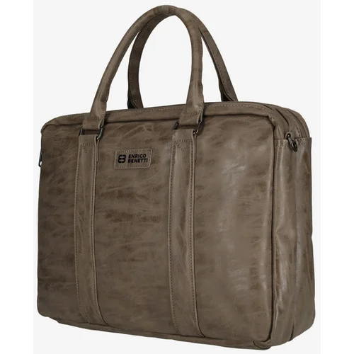 Enrico Benetti Rotterdam 15" Notebook Bag Medium Taupe Torba Siva