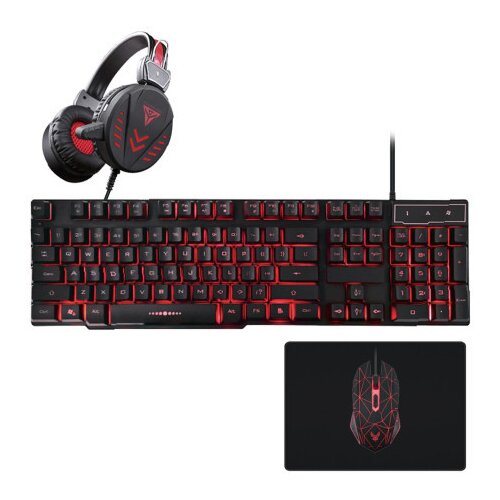 Connect xl gaming set, slu&scaron;alice, tipkovnica, mi&scaron;, podloga za mi&scaron; - CXL-KG350 kit gaming Cijene