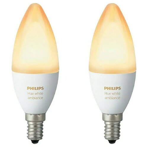 Philips hue LED žarulja White Ambiance (E14, 5,2 W, 470 lm, Podesiva temperatura boje, 2 Kom.) Cijene