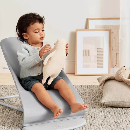 BABYBJORN gugalnik Bliss Woven light grey Slike