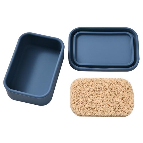 INF Neprepustna potovalna posodica za milo s pokrovom - prenosna silikonska posoda za milo Blue, (5000312960) Cene