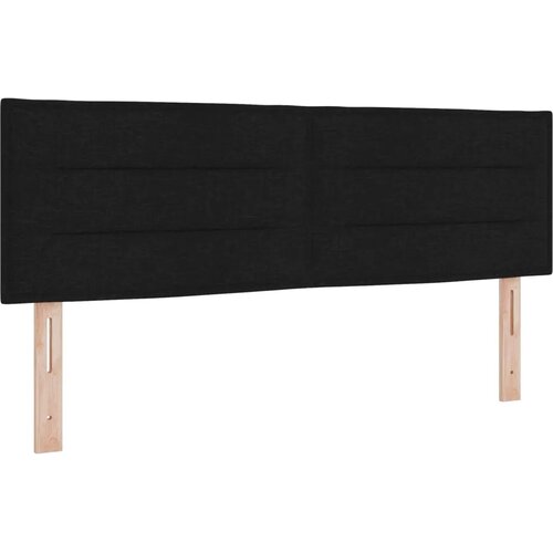  Boxspring krevet s madracem Crna 160 x 200 cm Tkanina - Crna 160 x 200 cm Dizajn linija Slike