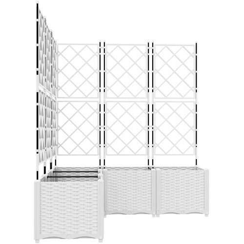  Vrtna saksija 5 pcs Bijeli 120 x 120 x 143 cm Plastika Slike