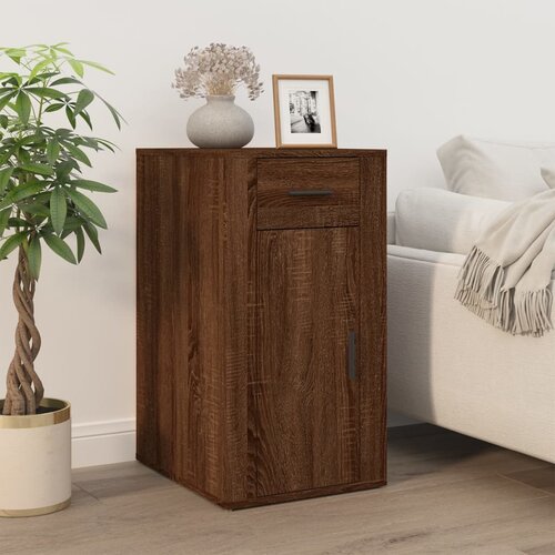 VidaXL Ormarić za radni stol boja hrasta 40x49x75 cm konstruirano drvo Slike