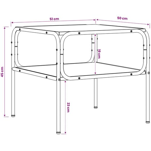  Bocni stol Siva Sonoma 100 x 50 x 46 cm Konstruirano drvo Slike