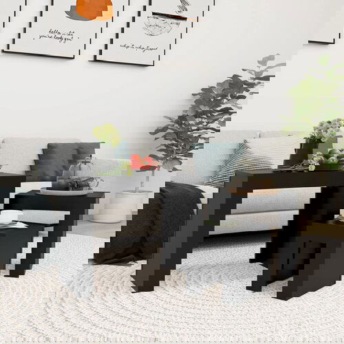 vidaXL uklapajući stolići za kavu 3 kom crni od iverice Cijene