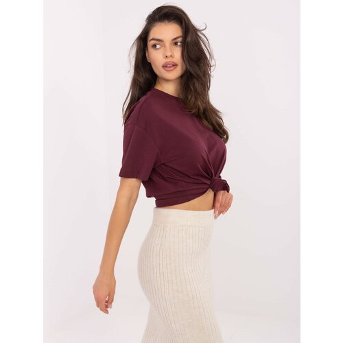 Sublevel T-shirt-D12022M02645R-burgundy Slike