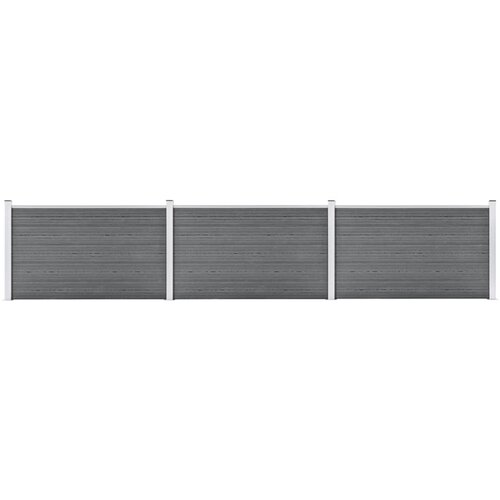 vidaXL vrtna ograja wpc 526x106 cm siva Cene