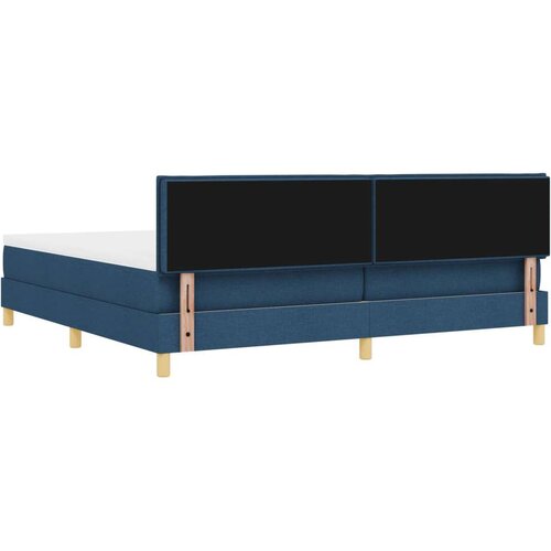  Krevet s kutijom s madracem plavi 200x200 cm tkanina Slike