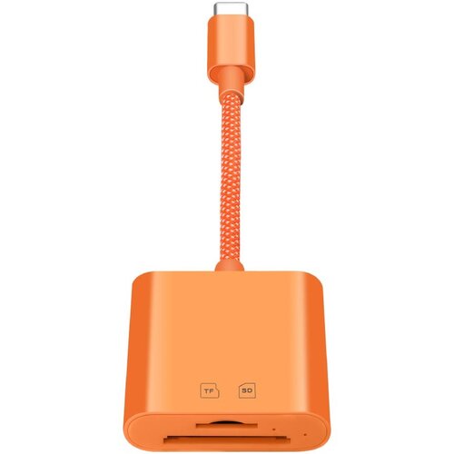 INF Type-C dvojni čitalec kartic (SD+TF) 15M/s, ABS, za MacBook in iPad Orange, (5000282771) Cene