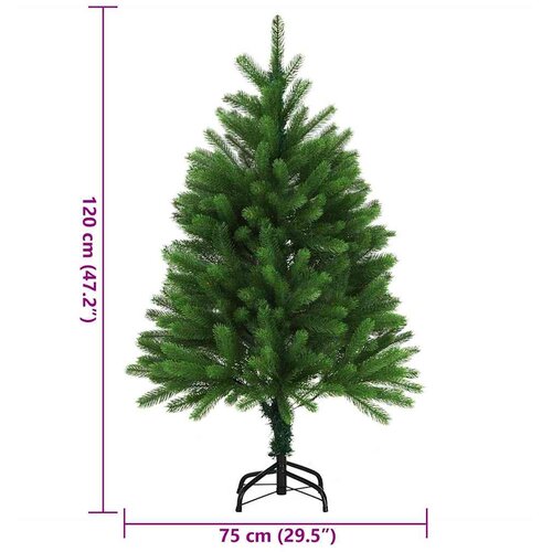  Umjetno božićno drvce s realističnim iglicama 120 cm zeleno Slike