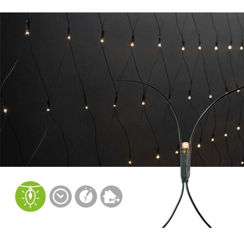 Nedis CLLN160 - led zavesa 160xLED/7 funkcija 5m IP44 topla bela Slike