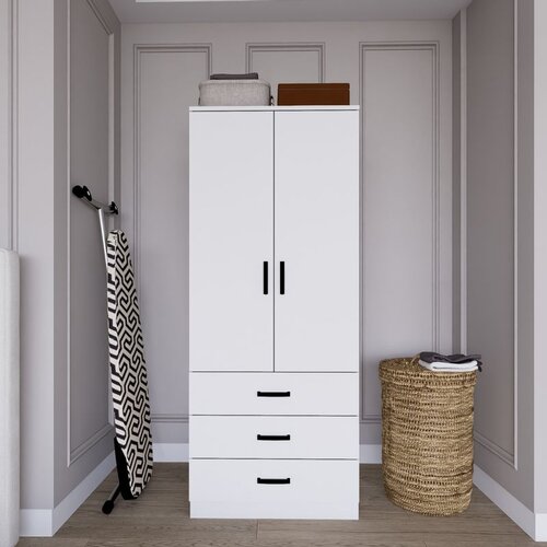 Hanah home easy 1600-58 matte white wardrobe Cene