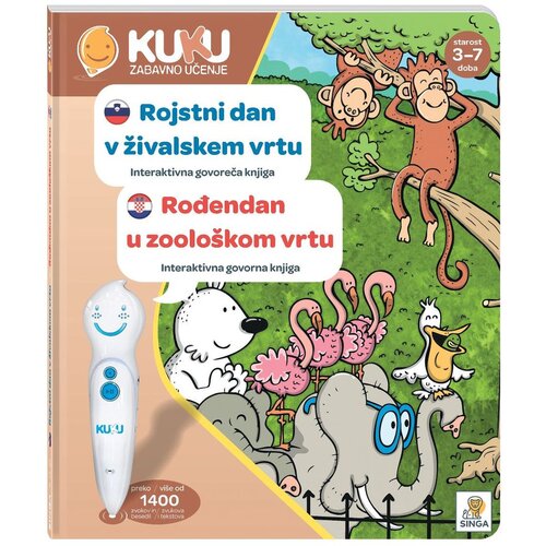 Kuku interaktivna knjiga - Rođendan u zoološkom vrtu (bez olovke) Cijene