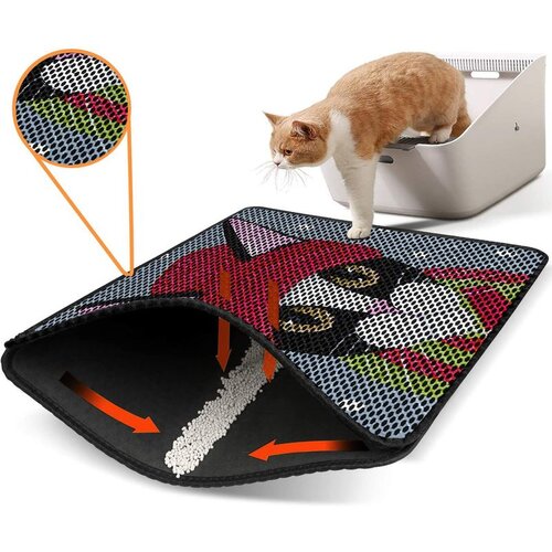 WALLXPERT Nrszn0174 multicolor cat litter mat Cene