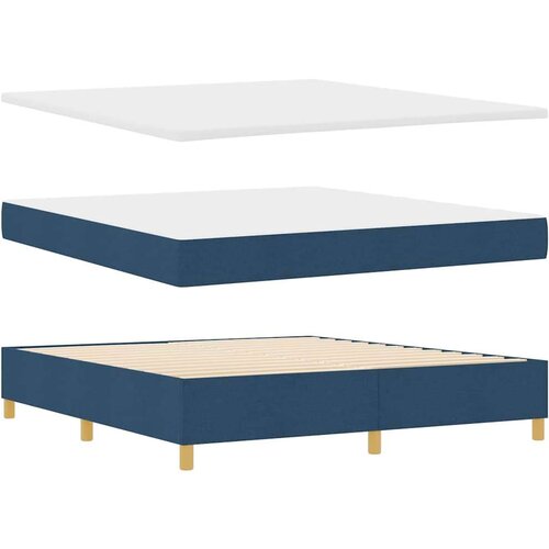 Box spring krevet s madracem Plava 180 x 200 cm tkanina Slike