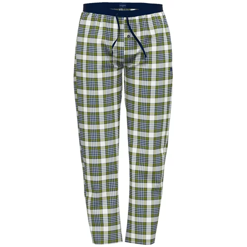 Tom Tailor Pidžama hlače mornarsko plava / sivkasto zelena / bijela