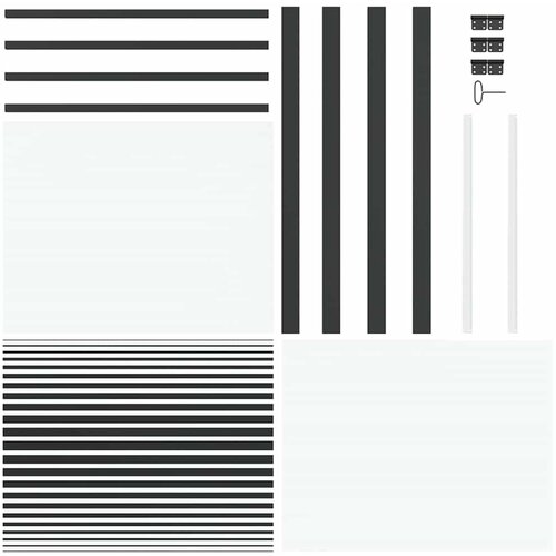  vrata Prugasti Crna 93 x 3,5 x 201,5 cm Aluminij Slike