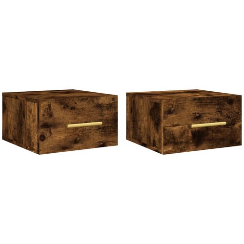 Maison Chic Stenski Dvo delni komplet Nočne omarice - Nočne mize dimljeni hrast 35x35x20 cm, (21689951) Cene