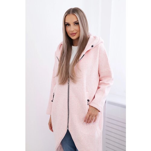 Kesi Long insulated sweatshirt powder pink melange Cene