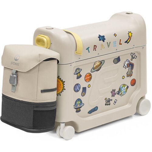 Stokke prenosna postelja JetKids™Travel bundle potovalen kovček moonglow white Cene