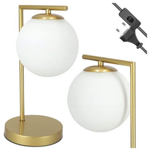  Stona lampa 1xE27/40W/230V zlatna/bela Slike
