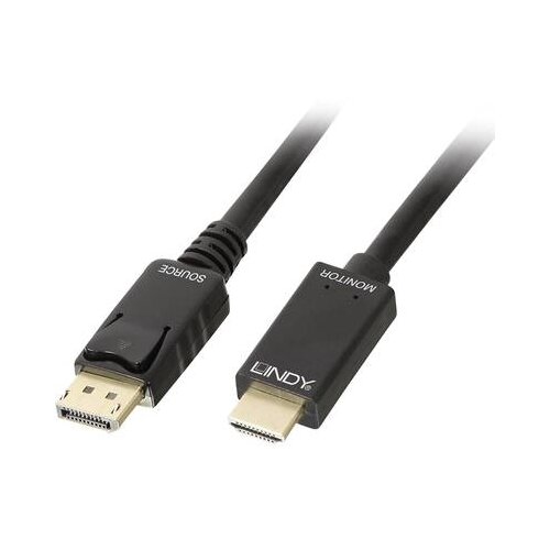 Lindy 36922 prilagodnik za video kabel 2 m DisplayPort HDMI Tip A (Standard) Črna Cene