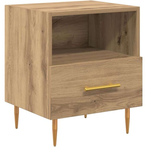  Noćni ormarić 2 pcs Smeđa 40 x 35 x 47.5 cm Konstruirano drvo Slike