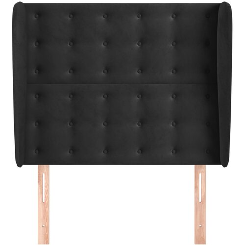  Uzglavlje s u&amp;scaron;ima crno 93x23x118/128 cm bar&amp;scaron;unasto Slike