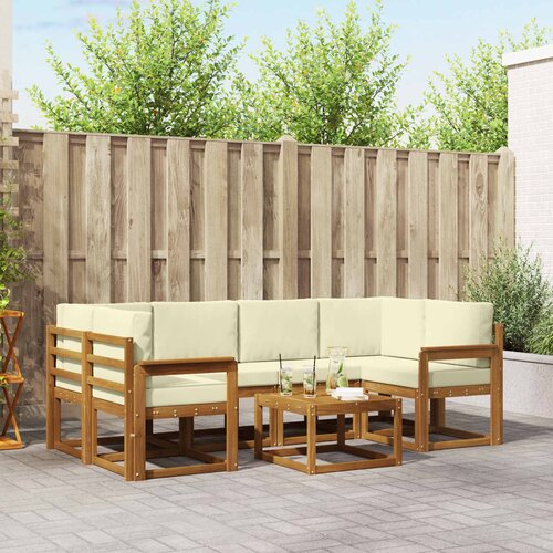  Set vanjskih sofa 7 kom. Prirodna i krem Cene