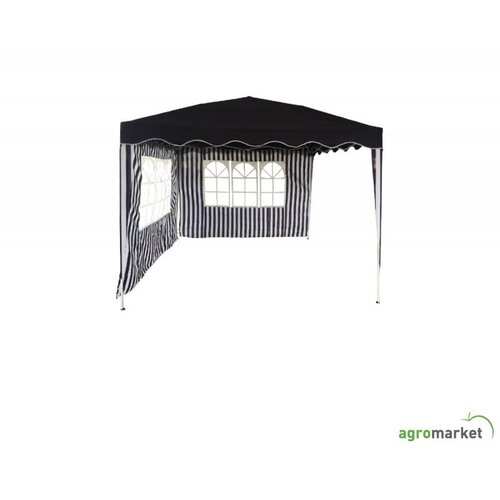 Gazebo paviljon 3m x 3m sa bočnim stranama - plavo/beli Slike