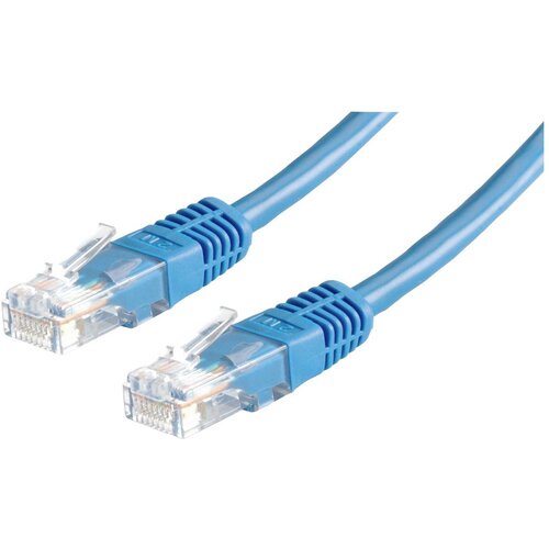 Roline 21.15.0524 RJ45 omrežni kabel\, patch kabel cat 5e u/utp 0.50 m modra 1 kos, (20420559) Cene
