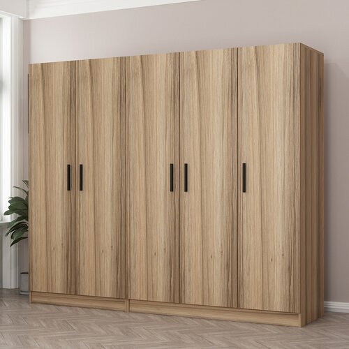Hanah home Ormar Kale-7629, 225x210x52 cm, Smeđe-siva Cijene