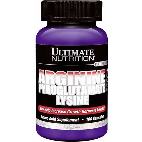 Ultimate Nutrition Arginine Pyroglutamate Lysine za mi&amp;scaron;ićnu masu, 100 kapsula Slike