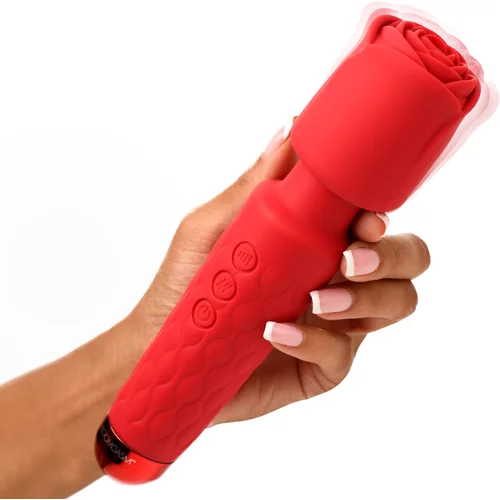 Bloomgasm Pleasure Rose 10X Silicone Wand with Rose Attachment