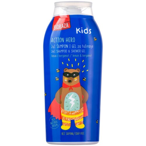 Biobaza Action Hero gel za tu&scaron;iranje za tijelo i kosu za djecu 250 ml Cijene