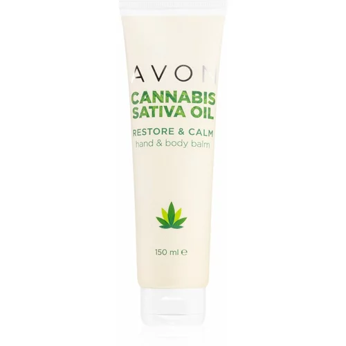 Avon Cannabis Sativa Oil Restore & Calm krema za ruke i tijelo s uljem kanabisa 150 ml