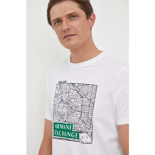 Armani Exchange Pamučna majica boja: bijela, s tiskom Slike