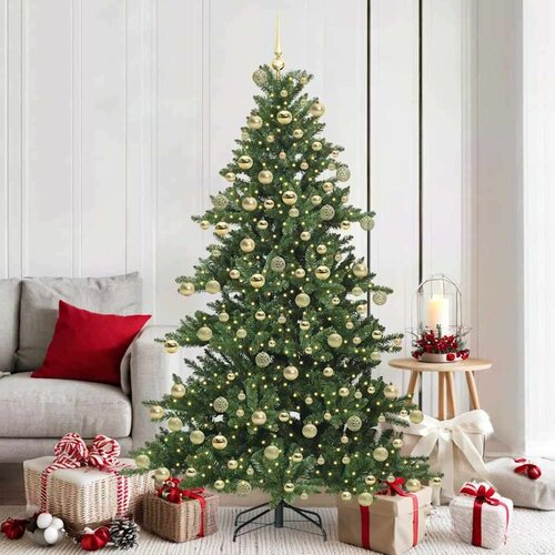 vidaXL Umjetno božićno drvce s nogom with LEDs s stalakom 180cm PVC Cene