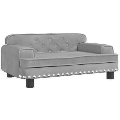 Maison Chic Otroški kavč - Otroški divan - Otroški sedež svetlo siv 70x45x30 cm žamet, (21729717) Cene
